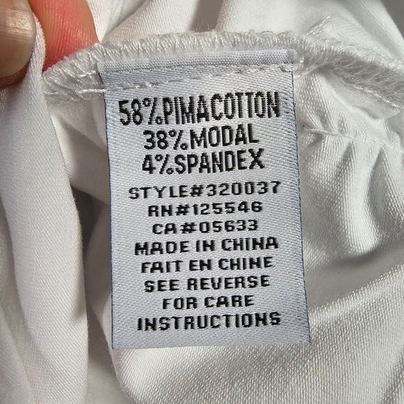 Liv by Habitat Tank Top Womens Small White Ruched Sided Long Essential - Picture 6 of 11